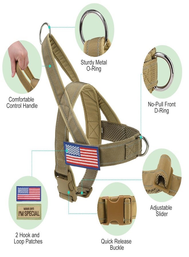 BINGPET No Pull Dog Harness with Two Patches and Soft Handle,Reflective Adjustable Easy Walk Dog Harness for Small Medium Large Dogs,Quick Fit & Escape Proof for Outdoor Walking Training(Yellow,S) - Image 3
